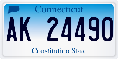 CT license plate AK24490