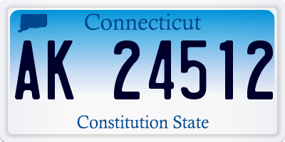 CT license plate AK24512