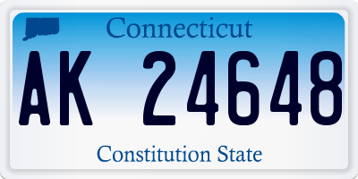 CT license plate AK24648