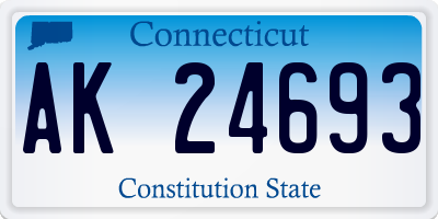 CT license plate AK24693