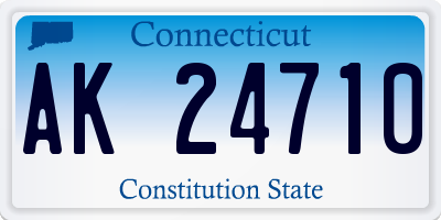 CT license plate AK24710