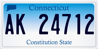 CT license plate AK24712