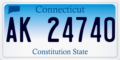 CT license plate AK24740