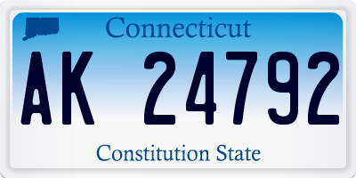 CT license plate AK24792