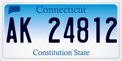 CT license plate AK24812