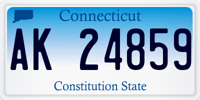 CT license plate AK24859
