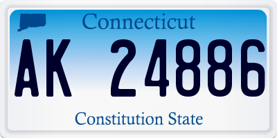 CT license plate AK24886