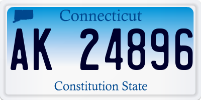 CT license plate AK24896