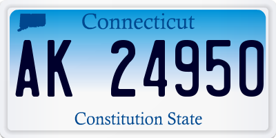 CT license plate AK24950