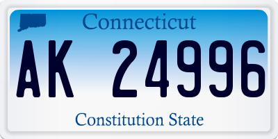 CT license plate AK24996
