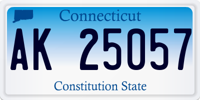 CT license plate AK25057