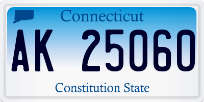 CT license plate AK25060