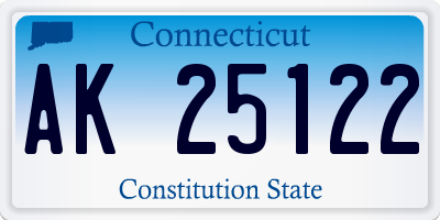 CT license plate AK25122
