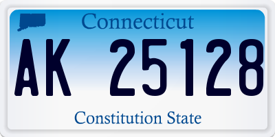 CT license plate AK25128