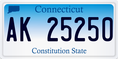 CT license plate AK25250