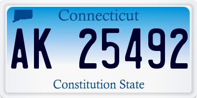 CT license plate AK25492