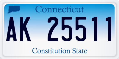 CT license plate AK25511