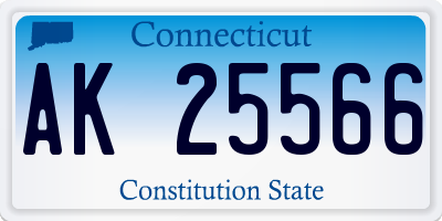CT license plate AK25566