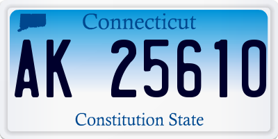 CT license plate AK25610