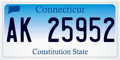 CT license plate AK25952