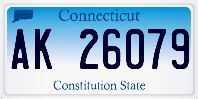 CT license plate AK26079