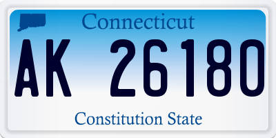 CT license plate AK26180