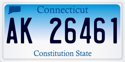 CT license plate AK26461