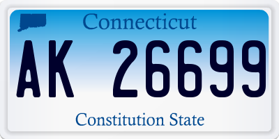 CT license plate AK26699