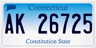 CT license plate AK26725