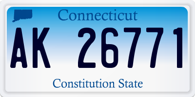 CT license plate AK26771