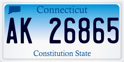 CT license plate AK26865