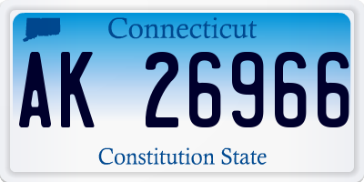 CT license plate AK26966