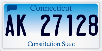 CT license plate AK27128