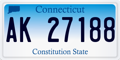 CT license plate AK27188