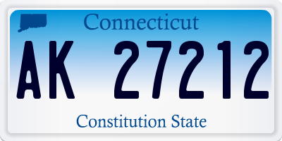 CT license plate AK27212