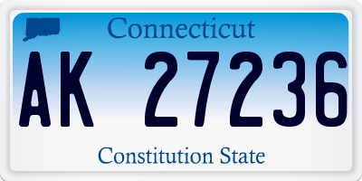 CT license plate AK27236