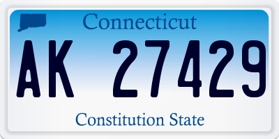CT license plate AK27429