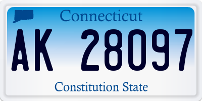 CT license plate AK28097