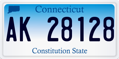 CT license plate AK28128