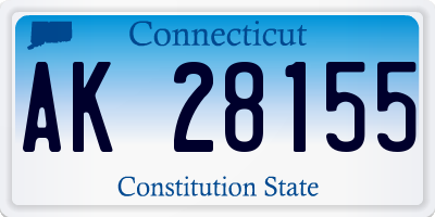 CT license plate AK28155