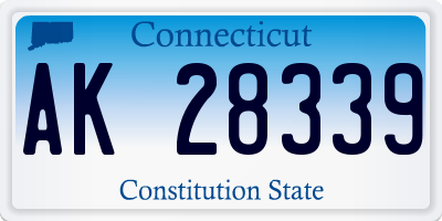 CT license plate AK28339