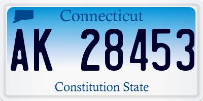 CT license plate AK28453