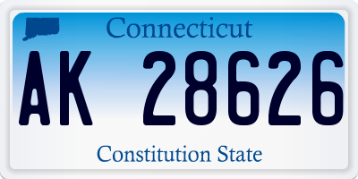 CT license plate AK28626