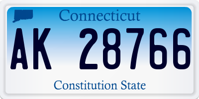 CT license plate AK28766