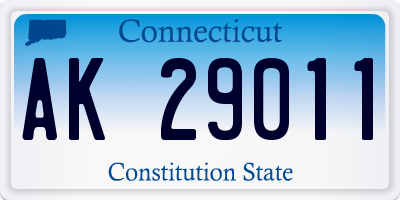 CT license plate AK29011