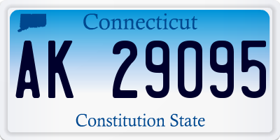 CT license plate AK29095