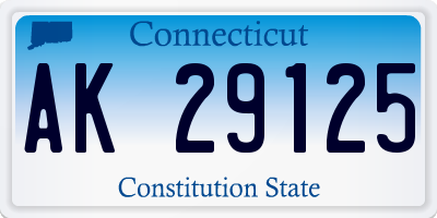 CT license plate AK29125