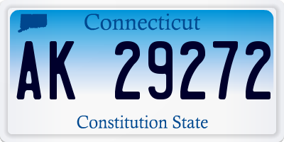 CT license plate AK29272