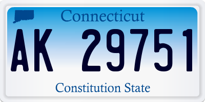 CT license plate AK29751