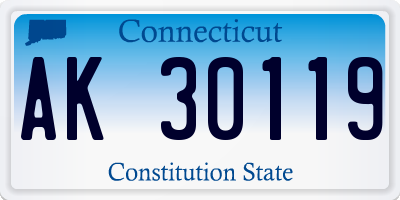 CT license plate AK30119